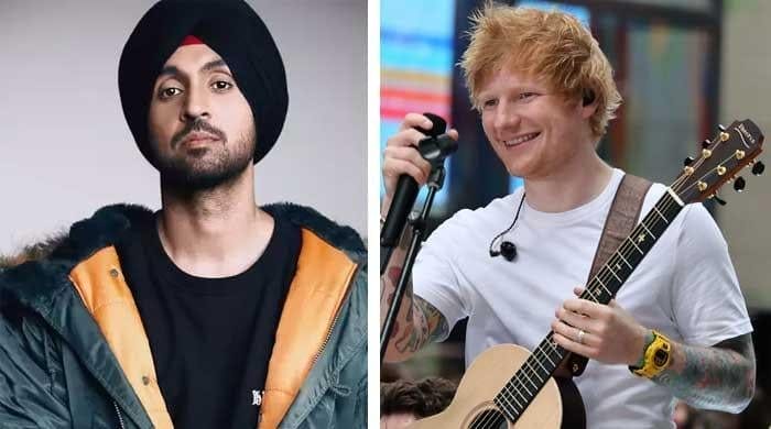 Ed Sheeran shocks crowd with surprise appearance at Diljit Dosanjh’s concert